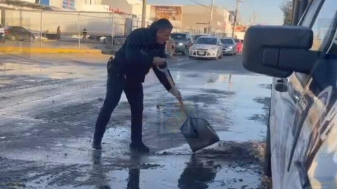 Se registra choque múltiple por congelamiento en Colegio Militar y Agustín Melgar