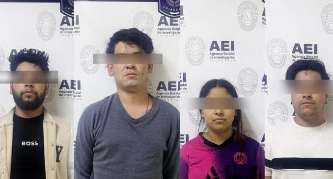 Presentan a cuatro detenidos durante operativo en la colonia Revolución