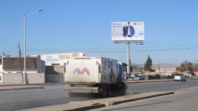 Retira Municipio 56 toneladas de basura con barrido mecanizado en lo que va de febrero
