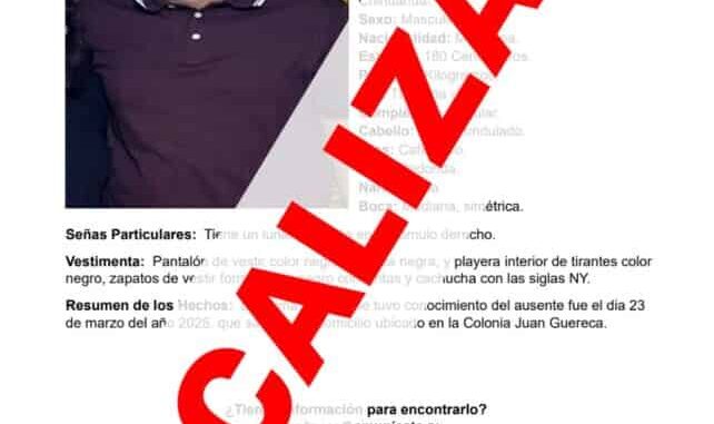 Localiza Fiscalía a joven de 19 años con reporte de desaparición