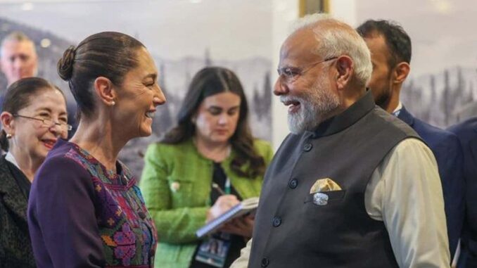 Sheinbaum se reúne con Narendra Modi; acuerdan fortalecer relación México-India