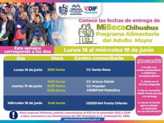Anuncia DIF Municipal fechas para la entrega del PAAM del 16 al 18 de junio