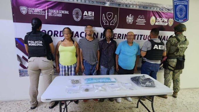 Operativo coordinado detiene a 4 vendedores de drogas en Praderas del Sur