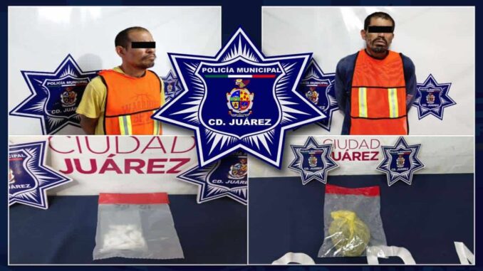 Arrestan a dos hombres por narcomenudeo en distintos puntos de Juárez