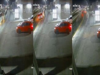 Momento en que el chofer de maquila se queda dormido y sobreviene el accidente