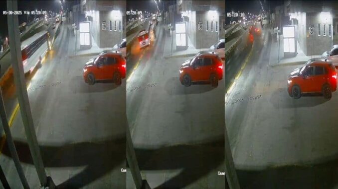 Momento en que el chofer de maquila se queda dormido y sobreviene el accidente