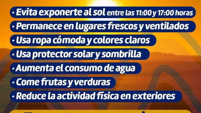 Emite Coordinación Municipal de Protección Civil alerta por altas temperaturas