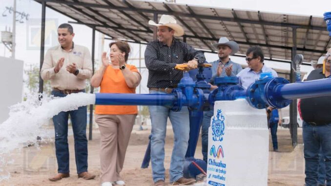 Inaugura alcalde Bonilla reubicación de pozo de agua en El Sauz
