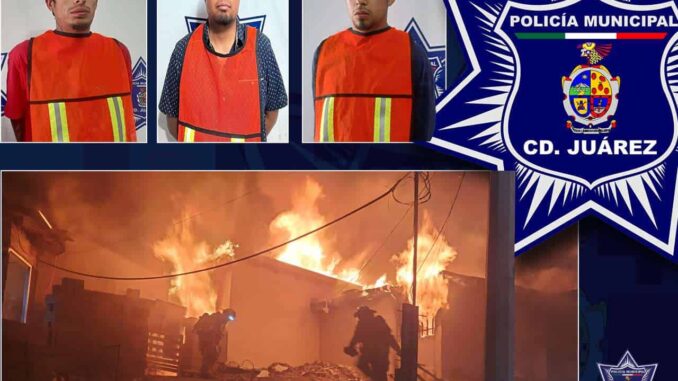 Arrestan a 3 hombres por incendiar viviendas