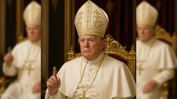 Trump postea en su cuenta de Truth Social una foto vestido de papa