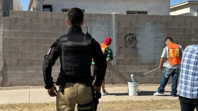 Concientizan policías municipales a grafiteros de la zona oriente de la ciudad