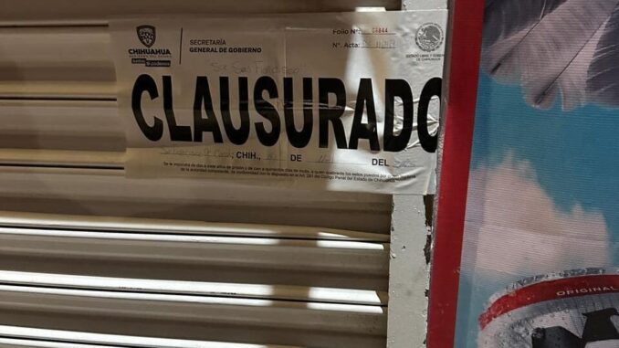 Clausura Gobernación Estatal 14 establecimientos durante la última semana