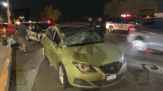 Choque con volcadura en Quinta Real deja una persona lesionada