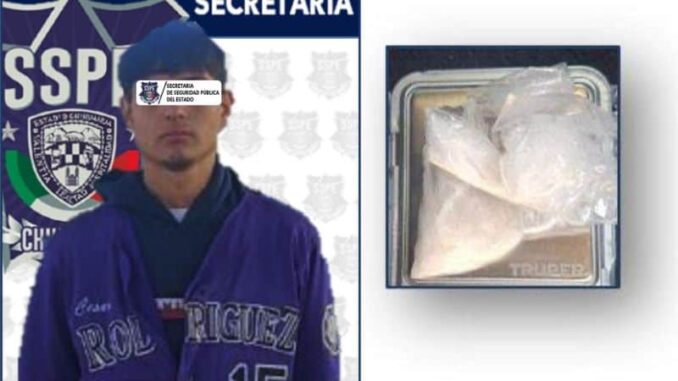 Detienen a vendedor de drogas en la colonia Sierra Azul 