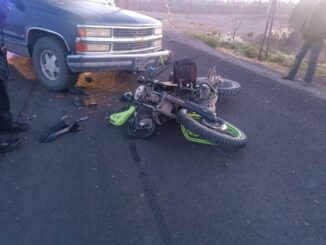 Motociclista resulta lesionado tras choque en Cuauhtémoc