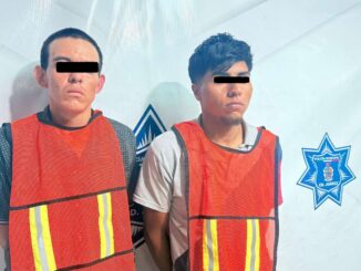 Los detienen en camioneta robada y con cristal